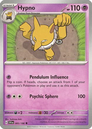 Hypno 83 - Uncommon - Reverse Holo