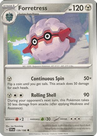 Forretress 139 - Uncommon - Reverse Holo