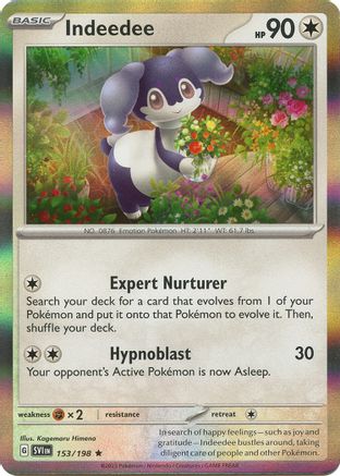 Indeedee 153 - Rare - Reverse Holo