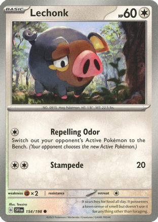 Lechonk 154/198 - Common - Reverse Holo
