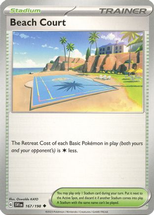 Beach Court 167 - Uncommon - Reverse Holo