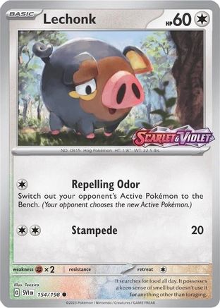 Lechonk (Store Promo) 154/198  - Reverse Holofoil Miscellaneous Cards & Products - Promo