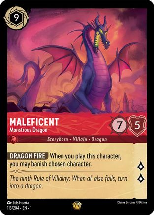 Maleficent (Monstrous Dragon) - 113/204 - Legendary (Foil)