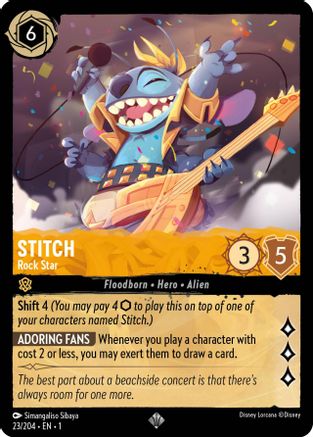 Stitch (Rock Star) - 23/204 - Super Rare