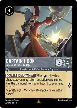 Captain Hook (Captain of the Jolly Roger) - 173/204 - Rare
