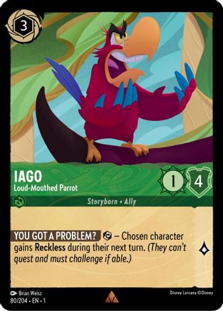 Iago (Loud-Mouthed Parrot) - 80/204 - Rare (Foil)
