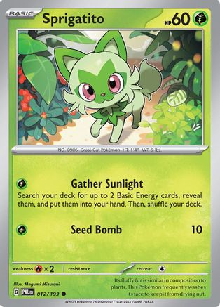 Sprigatito 12/193 - Common - Reverse Holo