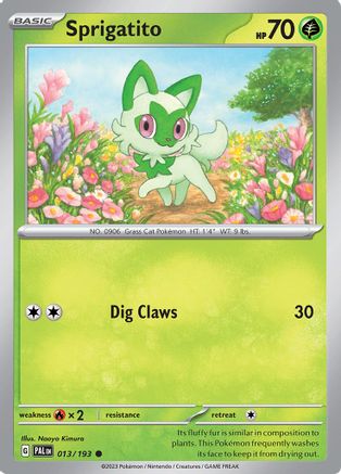 Sprigatito 13/193 - Common - Reverse Holo