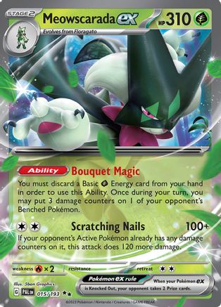 Meowscarada ex 015/193  - HolofoilDouble Rare