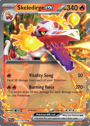 Skeledirge ex 037/193  - HolofoilDouble Rare