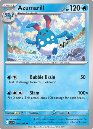 Azumarill 45 - Uncommon - Reverse Holo