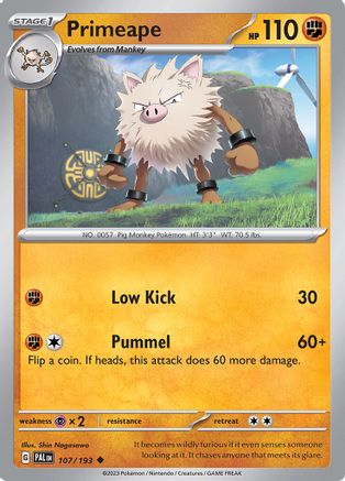 Primeape 107 - Uncommon - Reverse Holo