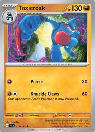 Toxicroak 115 - Uncommon - Reverse Holo