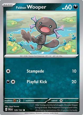 Paldean Wooper 129/193 - Common - Reverse Holo