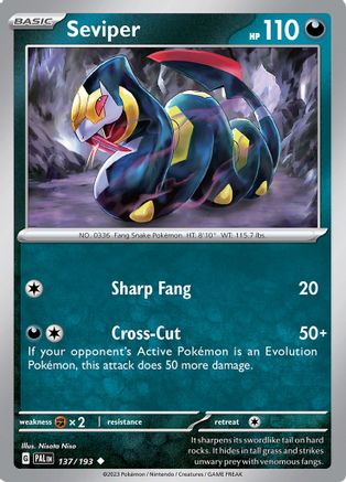 Seviper 137 - Uncommon - Reverse Holo