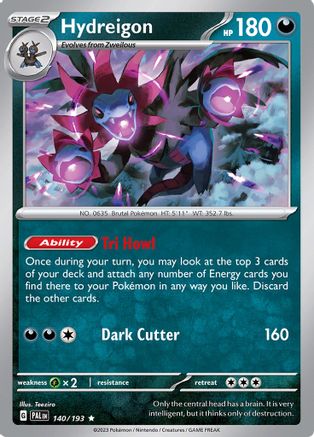 Hydreigon 140 - Rare - Reverse Holo