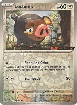 Lechonk (EB Games Promo) 154/198  - Reverse Holofoil Miscellaneous Cards & Products - Promo