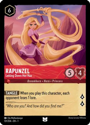Rapunzel (Letting Down Her Hair) - 121/204 - Uncommon (Foil)