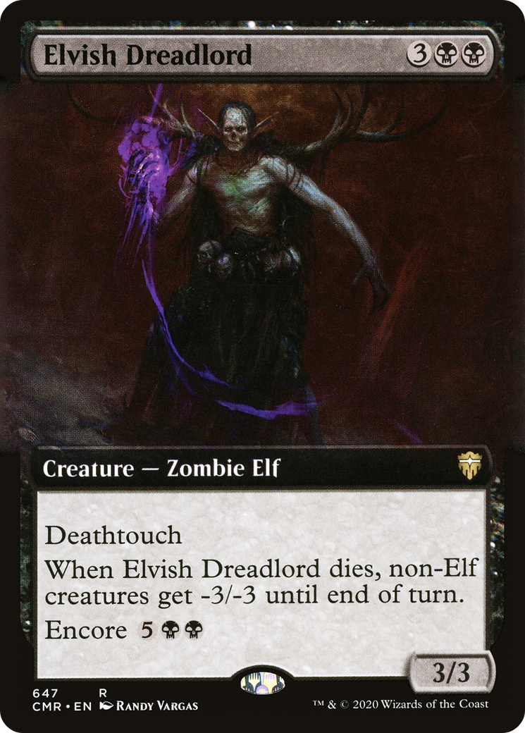 Elvish Dreadlord (Extended Art) (CMR-647)  Foil