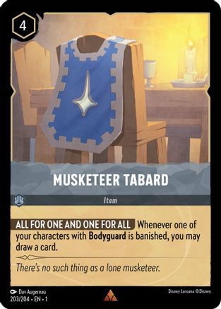 Musketeer Tabard - 203/204 - Rare (Foil)