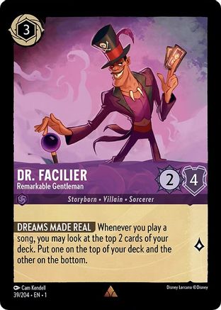 Dr. Facilier (Remarkable Gentleman) - 39/204 - Rare (Foil)