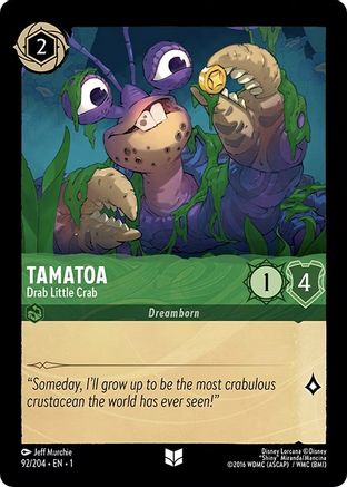 Tamatoa (Drab Little Crab) - 92/204 - Uncommon (Foil)