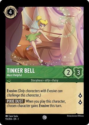 Tinker Bell (Most Helpful) - 93/204 - Common (Foil)