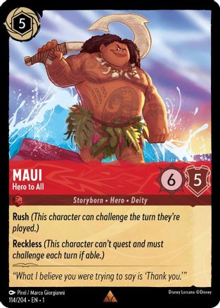 Maui (Hero to All) - 114/204 - Rare
