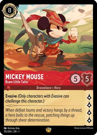 Mickey Mouse (Brave Little Tailor) - 115/204 - Legendary