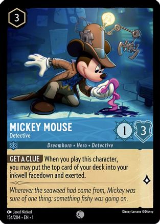 Mickey Mouse (Detective) - 154/204 - Common (Foil)