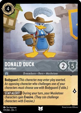 Donald Duck (Musketeer) - 177/204 - Uncommon (Foil)