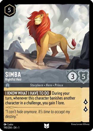Simba (Rightful Heir) - 190/204 - Uncommon (Foil)