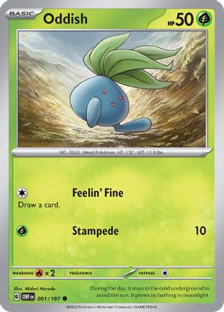 Oddish 001  SV03 Obsidian Flames - Common