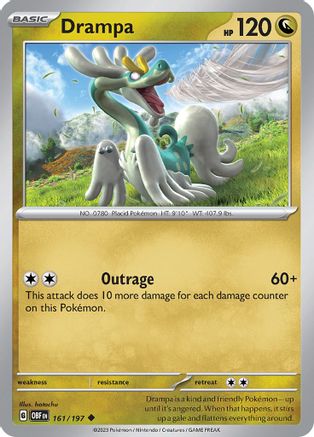 Drampa 161  - Reverse Holofoil SV03 Obsidian Flames - Uncommon