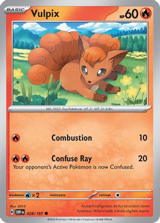 Vulpix 028  SV03 Obsidian Flames - Common