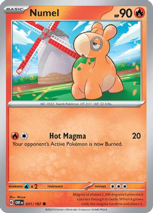 Numel 031  - Reverse Holofoil SV03 Obsidian Flames - Common