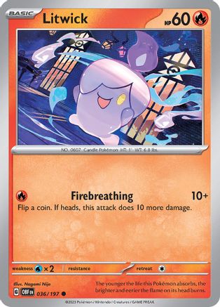 Litwick 036  SV03 Obsidian Flames - Common