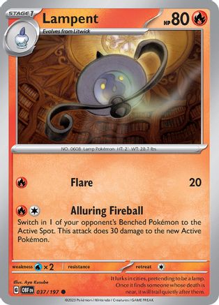 Lampent 037  SV03 Obsidian Flames - Common