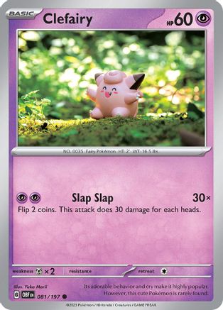 Clefairy 081  - Reverse Holofoil SV03 Obsidian Flames - Common