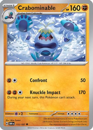 Crabominable 115 - Uncommon - Reverse Holo