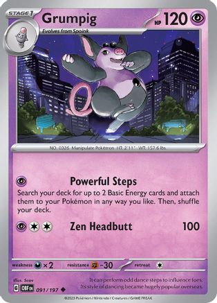 Grumpig 91 - Uncommon - Reverse Holo