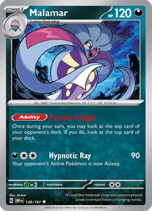 Malamar 138 - Uncommon - Reverse Holo