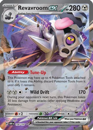 Revavroom ex 156  - Holofoil SV03 Obsidian Flames - Double Rare