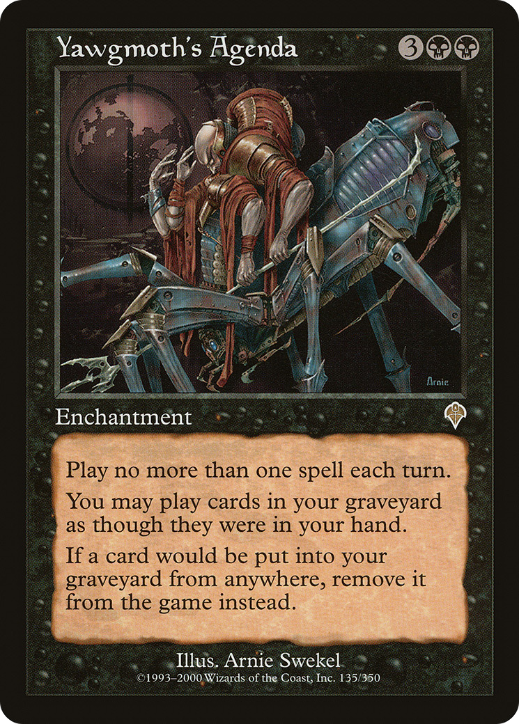 Yawgmoth's Agenda (INV-135)  Foil