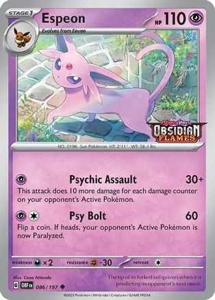 Espeon (Best Buy Exclusive) 086  - Holofoil Miscellaneous Cards & Products - Promo