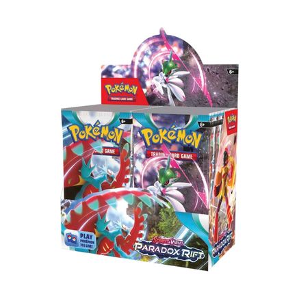 Pokémon trading card game packaging with colorful designs on a white background