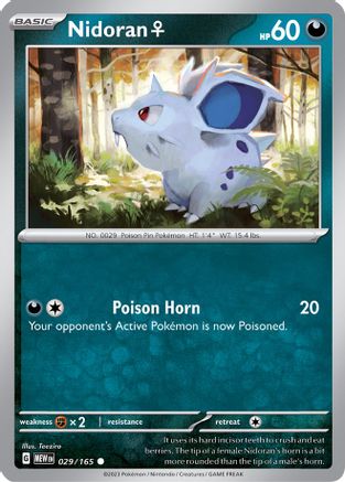 Nidoran F 029/165  SV Scarlet & Violet 151 - Common