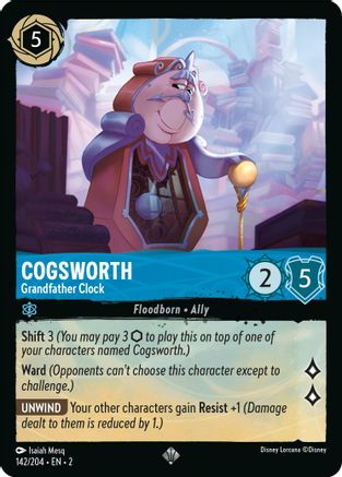 Cogsworth (Grandfather Clock) - 142/204 - Super Rare (Foil)