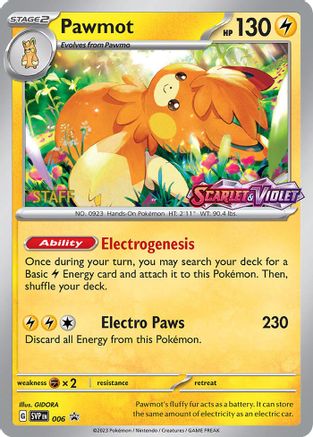 Pawmot (Prerelease) [Staff] 006 - Promo