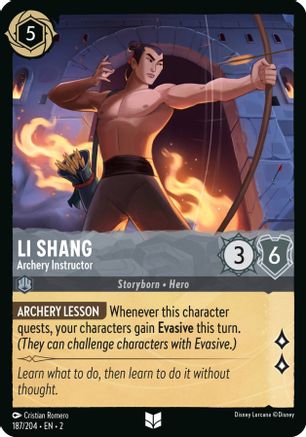 Li Shang (Archery Instructor) - 187/204 - Uncommon (Foil)